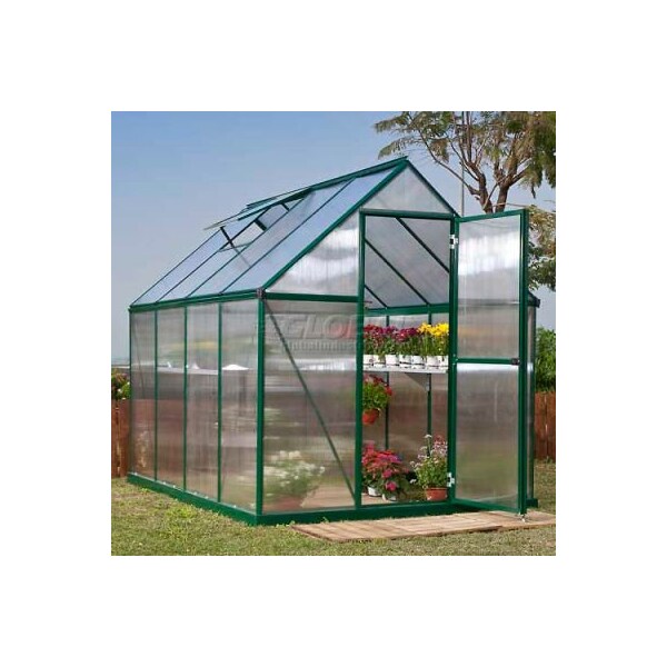 Poly-Tex Palram - Canopia Nature 6' x 8' Greenhouse, Green Frame, Twin-Wall HG5008G-1B - main